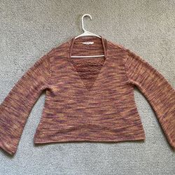 Rocks & Indigo Multicolor Women's V-Neck Long Sleeve Sweater Size Medium