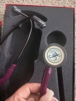 Littmann Cardiology IV Diagnostic Stethoscope: Polished Rainbow & Plum Violet Stem