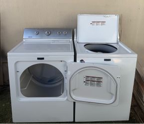 Washer And Dryer electric Set Maytag Commercial Technology Extra capacity plus High Efficiency