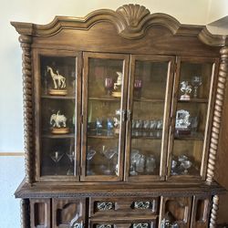 Lighted China Cabinet With Storage
