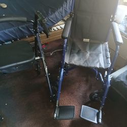 Bed Wheel Chair And Walker And Bedside Table