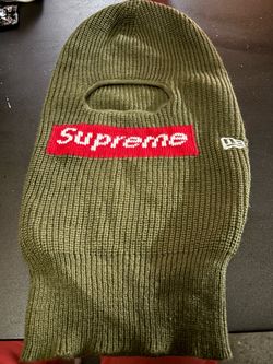 SUPREME x NEW ERA BOX LOGO BALACLAVA - 🫒 GREEN - FW22 - 100% AUTHENTIC - NEVER WORN