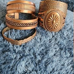 Brass Bracelet Lot