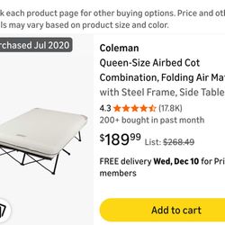 Coleman Queen Airbed Cot