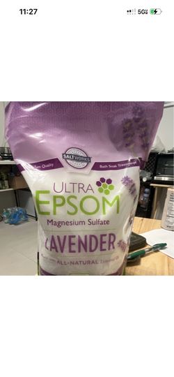SaltWorks Ultra Epsom Scented Bath Salt, Lavender, 5 lb