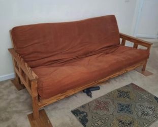 Full size wooden futon bed