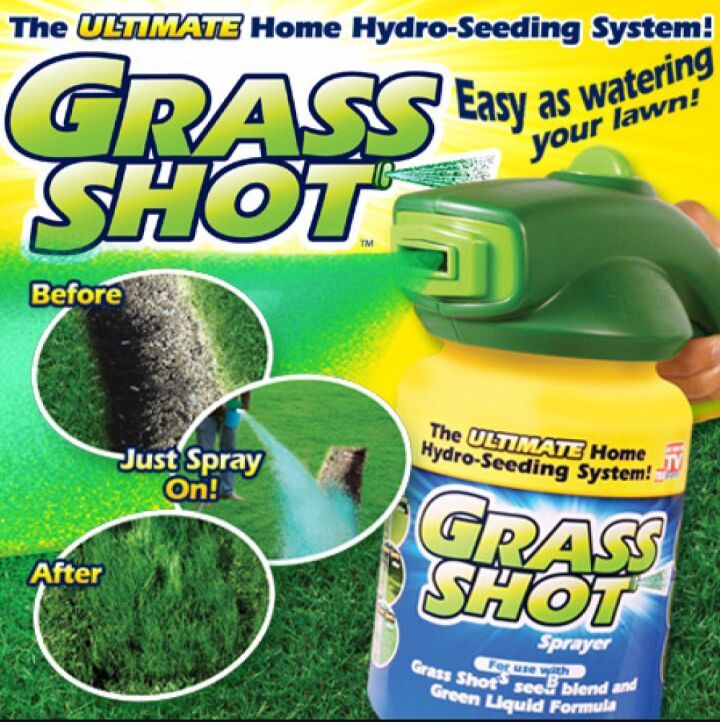 As seen on TV grass shot lawn sprayer. Grow your grass fast