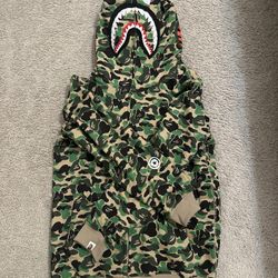 Bape Hoodie Green Camo