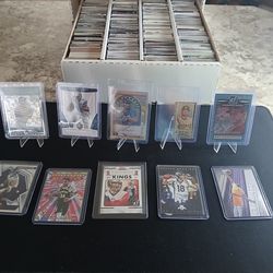 3200+ Sports Card Lot w/ STARS + ROOKIES + SERIAL #’d + INSERTS (Brady, Tatis, Giannis, Peyton, Reggie + Auto!)