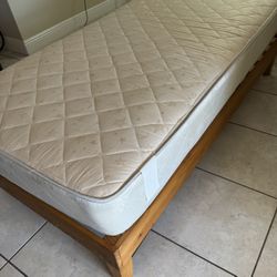 Twin Platform Bed Solid Wood - Good Condition