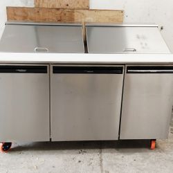 Delfield Refrigerated Cold Salad Bar Sandwich Prep Cooler Refrigerator Bain Marie