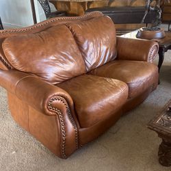 Leather Couch And Love Seat Sofa