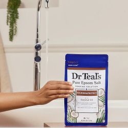 Dr Teal's Epsom Salt Magnesium Soak, Nourish & Protect with Coconut Oil, 3 lbs. Several Bags Available
