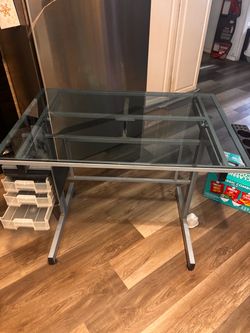 Glass art desk