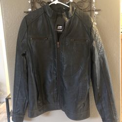 XRAY Mens Coat Jacket Leather Look S 
