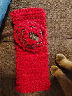 Ear Warmer With Swirl Flower