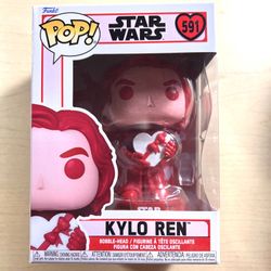 NEW Funko Pop! Star Wars Kylo Ren Valentine's Day Pink Heart IN STOCK Pop 591