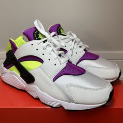 Nike Air Huarache Run Neon Yellow Magenta Size 12 New