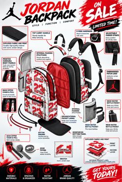 Jordan backpack back to school