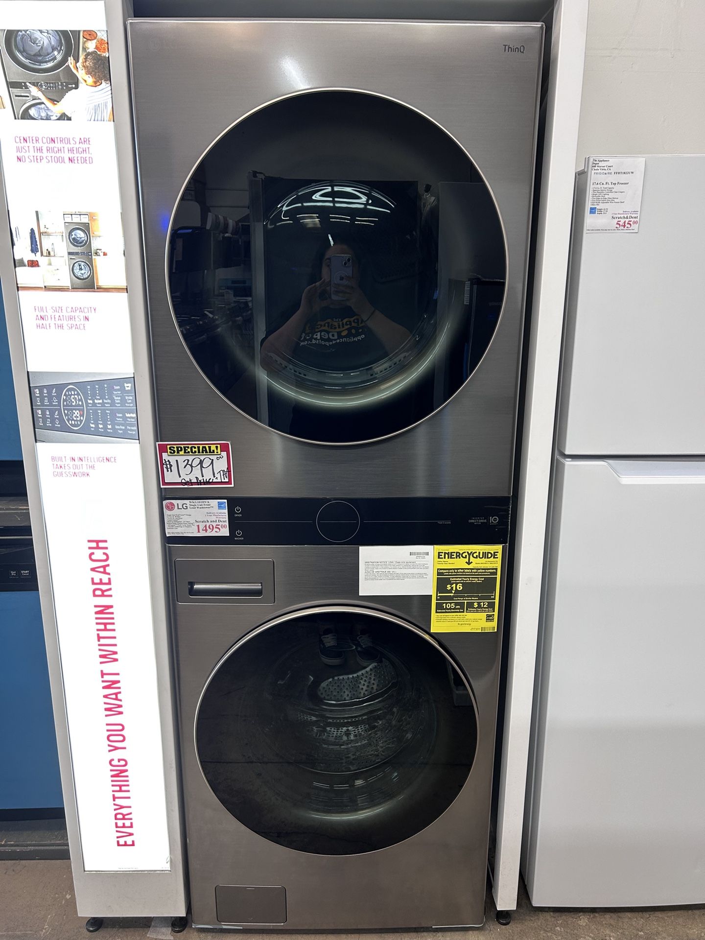 New LG 27” Stackable Washer & Dryer