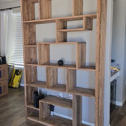 Natural drift wood book shelf