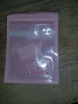 Nail Art Crystal Beads Pink and Clear