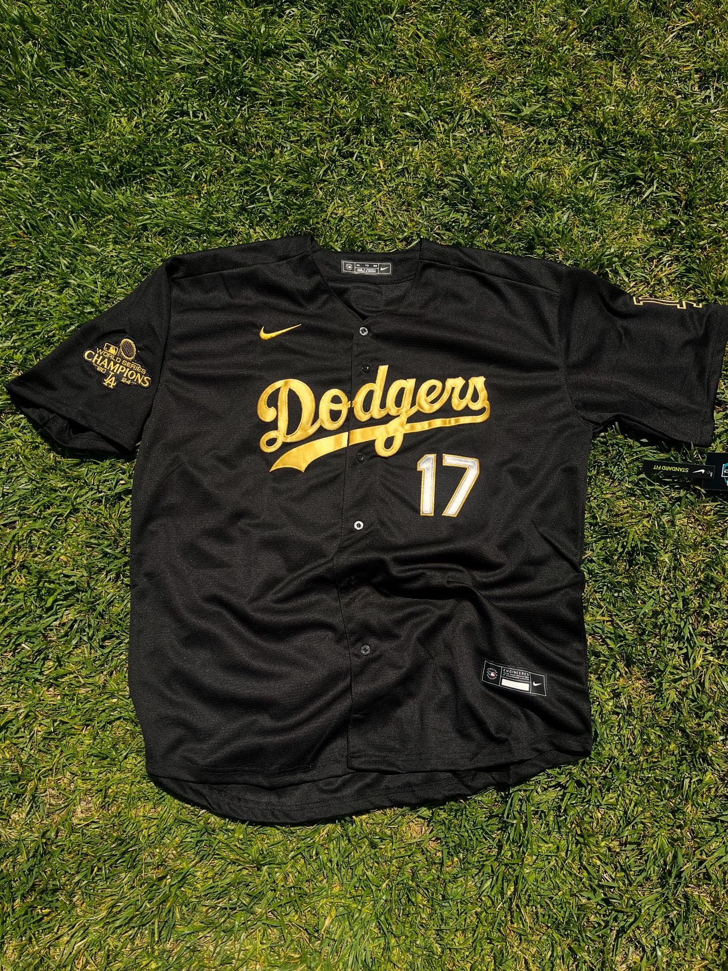 Ohtani Black And Gold Dodgers Jersey