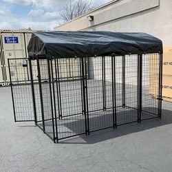 (New in box) $290 Large Heavy Duty Dog CagePet  Crate Kennel with Cover 8x4x6 FT