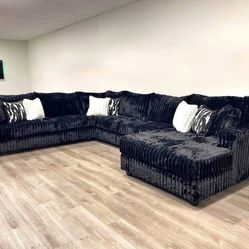 Black Furniture, Sofa Sectional On Special