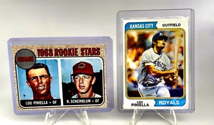1968 Topps -Rookie Stars Lou Piniella, Richie Scheinblum #16 & 1974 Topps # 390