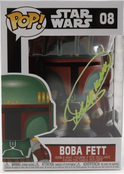 Dickey Beer Signed "Star Wars" #08 Boba Fett Funko Pop! Bobble-Head Figure (PA)
