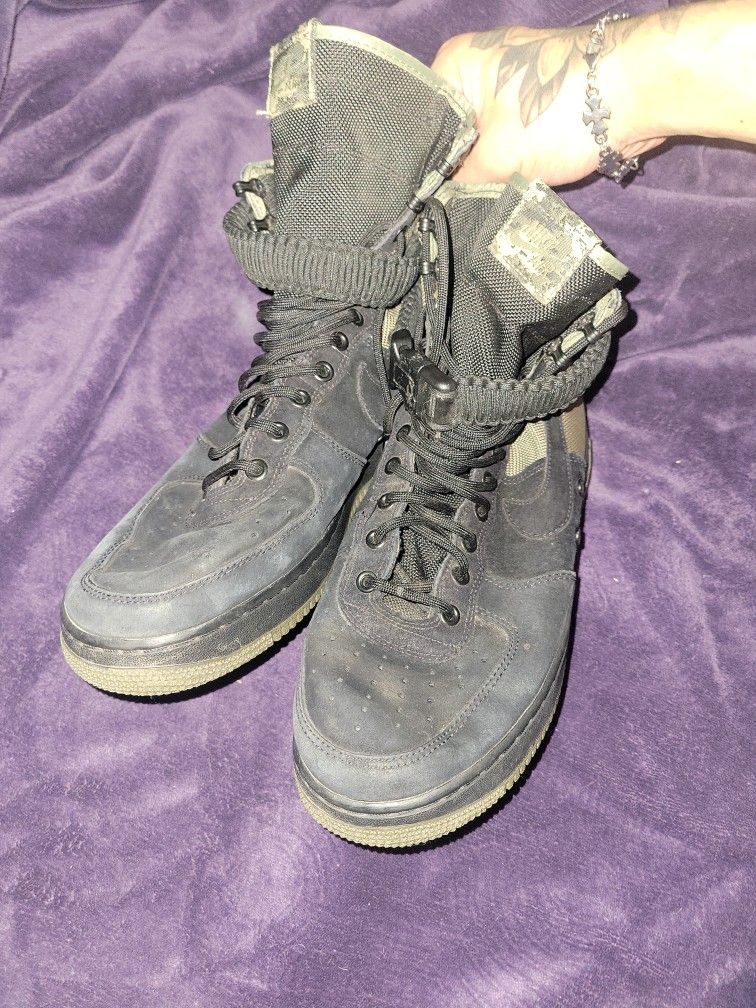 Nike Air Force 1 SF AF1 QS Special Field Boots Black Olive