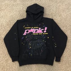 Black And Pink Spider Hoodie 
