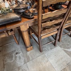 Beautiful hand made dining room set with 6 chairs