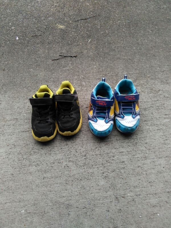 Nike and Paw patrol shoes