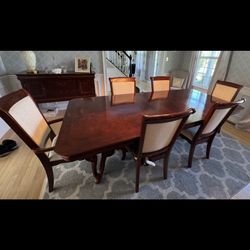 Louise Philippe dining room table with 6 chairs