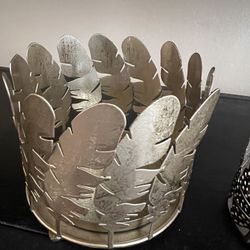 Large metal candle holder