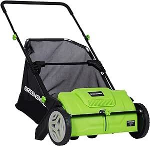 Pickup Pro Garden Sweeper - Leaf & Grass Push Lawn Sweeper