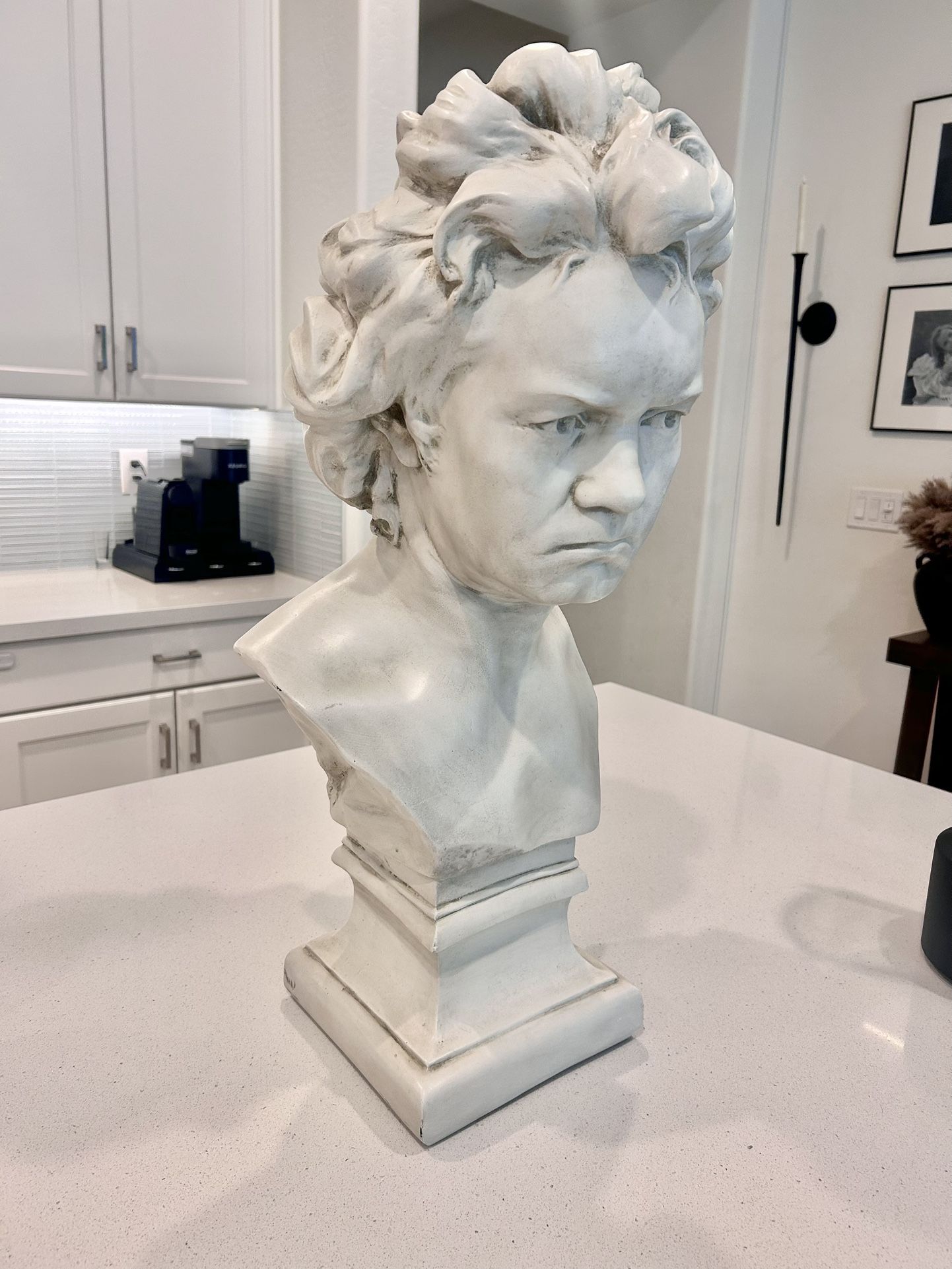 Ludwig Van Beethoven Bust Sculpture Statue.
