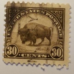 1923 BISON USA STAMP.