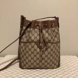 GUCCI GG Shoulder Crossbody Bag Sherry Line Canvas Brown