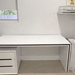 Conference Storage Computer Desk with Drawers - Standing Workbench Study Table for Bedroom Home Offi
