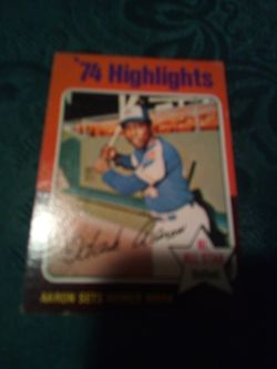 1975 Topps Hank Aaron/74 highlights