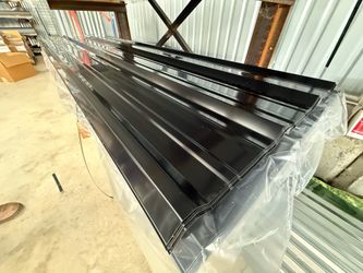 Factory Direct Black 26-Gauge 10FT x 38.5” Metal Ribbed Roofing / Siding Panel