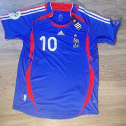 France 2006 Zidane World Cup final retro soccer jersey size M