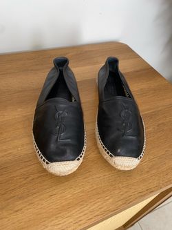 100% Auth. Saint Laurent Logo Espadrille Flat size 38. $140