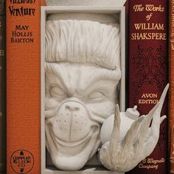 Grinch Who Stole Christmas Monster Fantasy Bookend Horror Book Nook