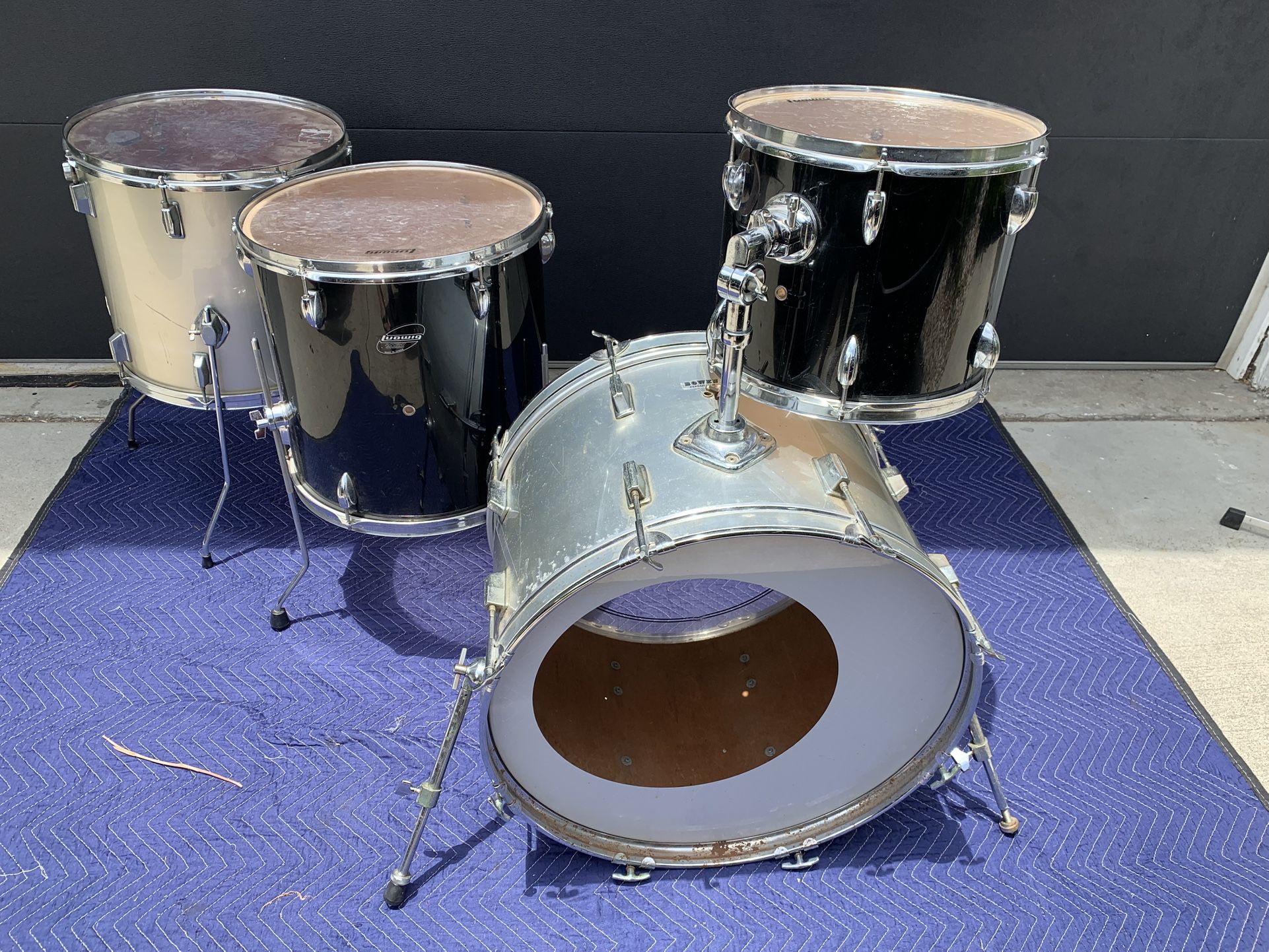 Mixed Ludwig Accent & Bowen 4pc Drum Set (DRUMS ONLY)