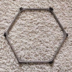 9.5" hexagon shaped microwave oven plastic roller ring support bracket for glass turntable tray plate
