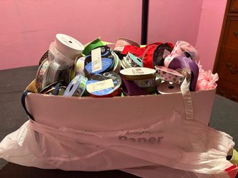 Large Lot of Assorted Craft Ribbon Spools